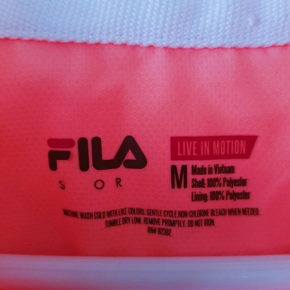 Fila Sport neon pink full zip windbreaker jacket M - Picture 7 of 7